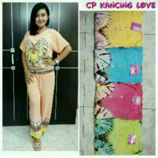 Setelan Panjang Plangi daster baju  dress tidur  piyama 