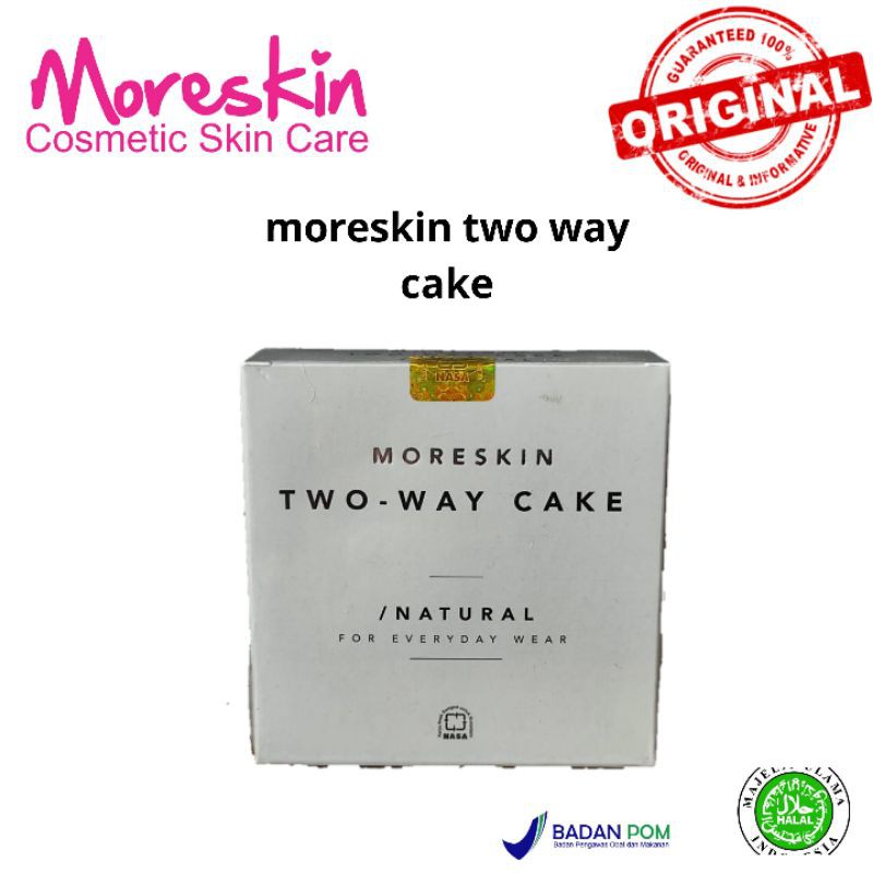 glowing - moreskin two way cake - bedak - pemutih