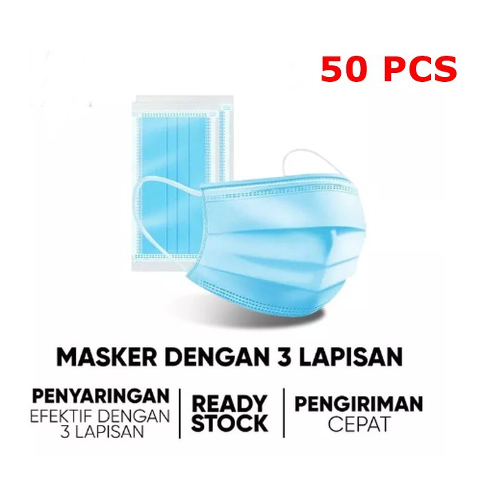 PROMO !!! Masker Kain (Box/50pcs) Ear Loop