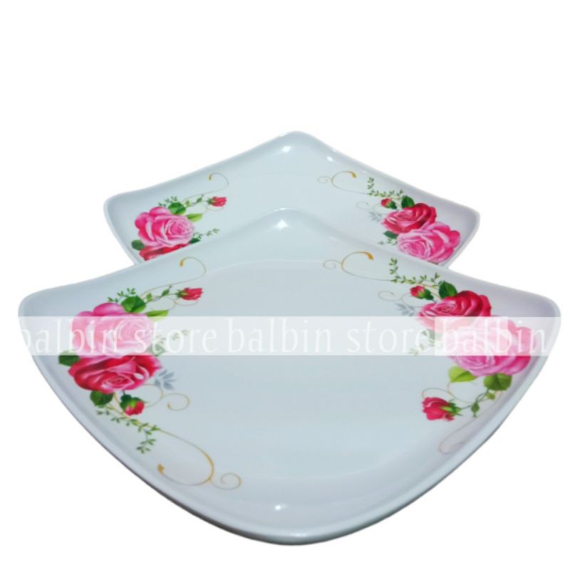 PIRING SAJI 10INC MELAMINE WARE SINGA-SINGI MOTIF ROSE