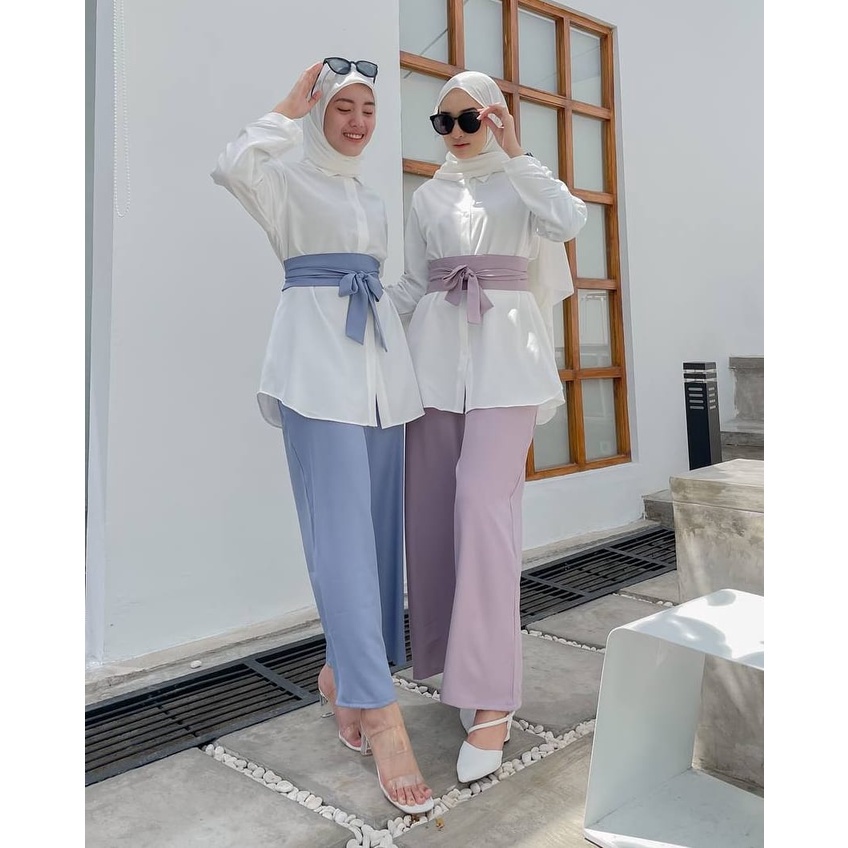 Yasmin Set / Setelan Wanita / One Set Wanita / Korean Style / Setelan Lilac / One Set Lilac / Setela