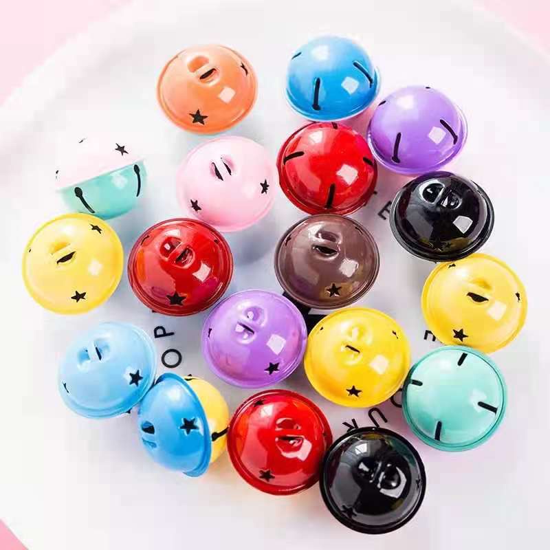 Bell Lonceng Warna-Warni Besar Logam Dekorasi Natal/hewan Peliharaan/Ornamen Kunci Harga/10pc