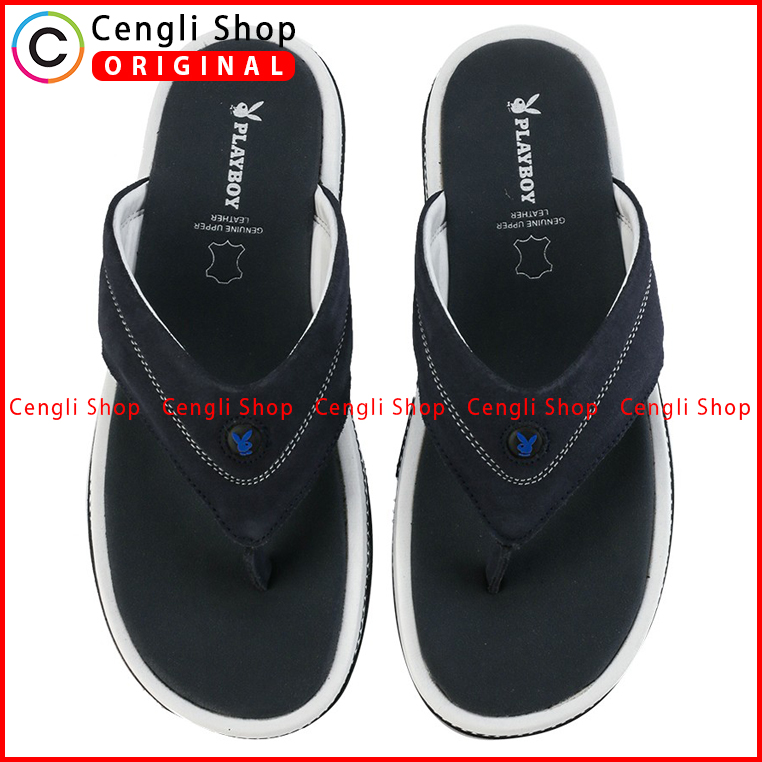 PLAYBOY SANDAL JEPIT KULIT CASUAL PRIA BRANDED ORIGINAL TERBARU PLH8