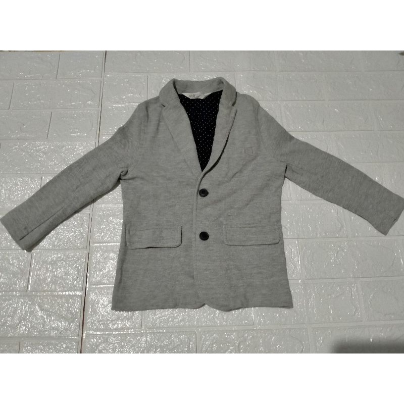 Preloved Like New Blazer Anak H&M Kids Grey Preloved Jas Anak HnM Kids Preloved H&M Baby Coat Prelov