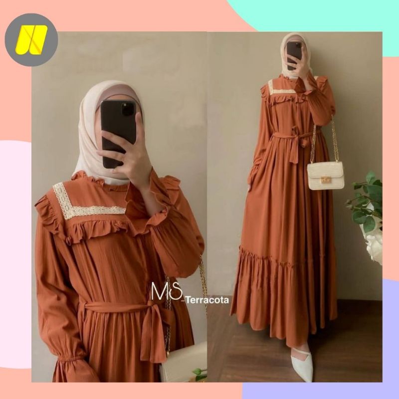 Gamis Remaja Muslim Terbaru Baju Gamis Polos Wanita Simple Modis Elegan Gamis Maxi Sabarayab Ld 104
