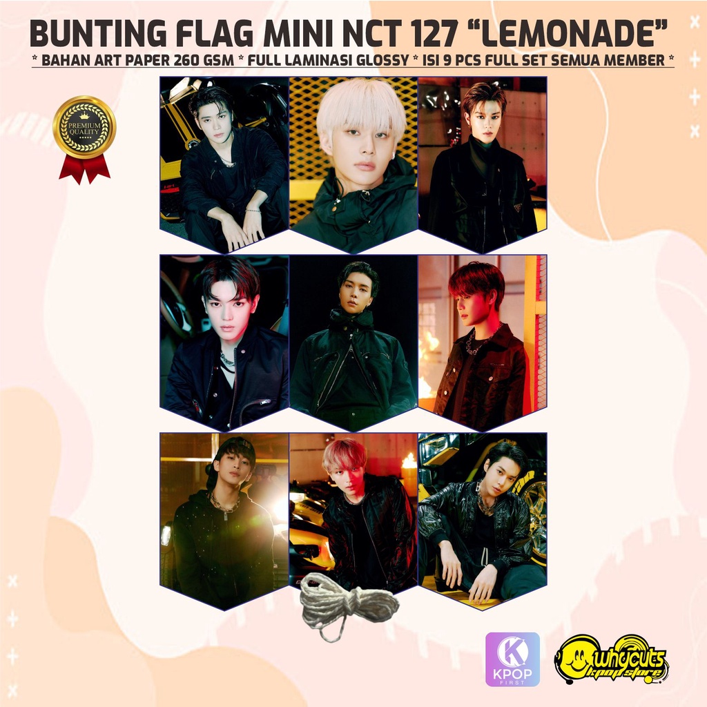 BUNTING FLAG / GARLAND FLAG MINI PREMIUM NCT 127