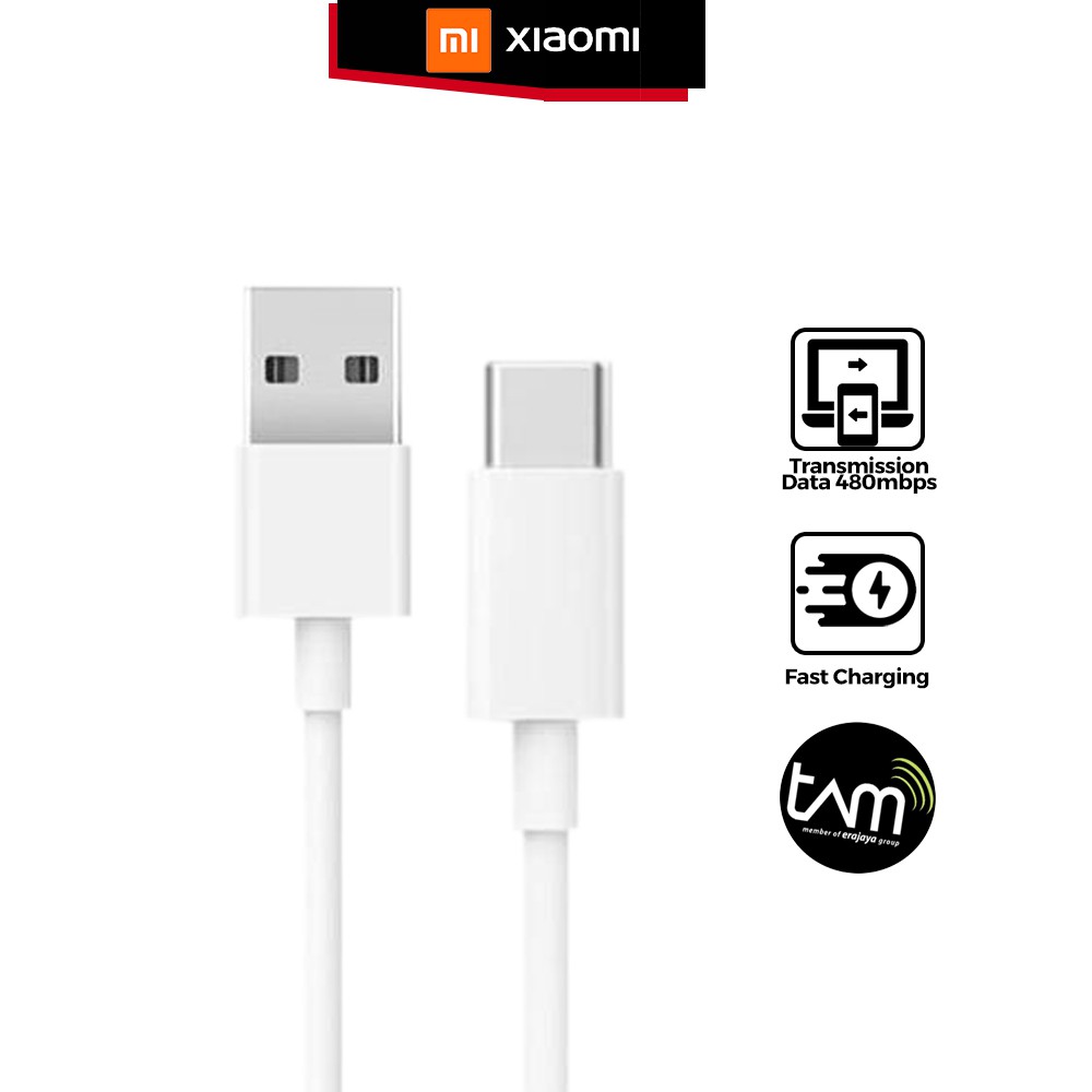 Cable Type C Xiaomi USB-C Cable 1M Fast Charging 3A Data Kabel-0