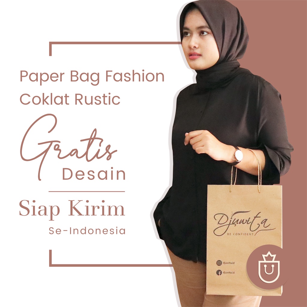 

Paper Bag (tas kertas) Coklat Rustic | Kemasan Fashion & Distro