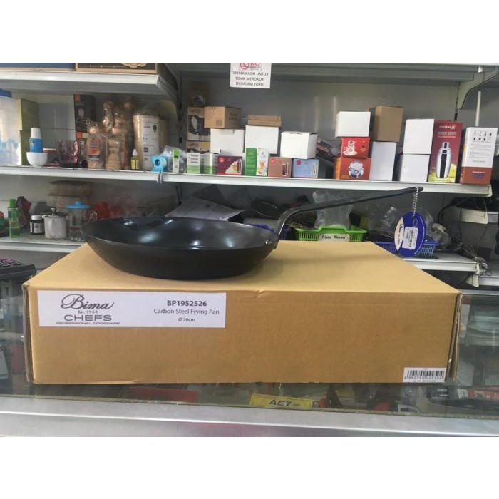 Dapur Bima Chefs Carbon Steel Frying Pan 26Cm Skillet