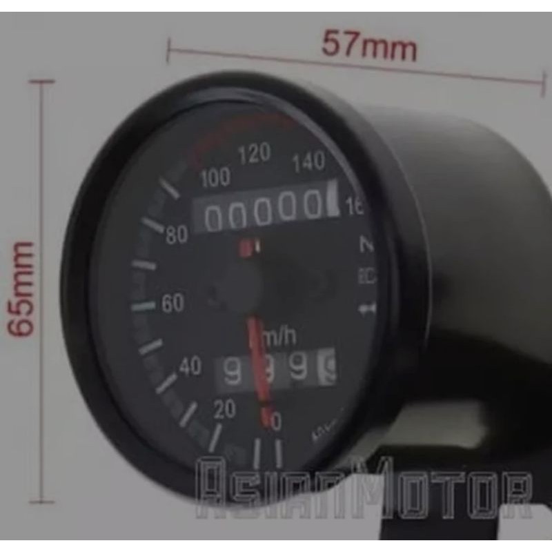 Speedometer Kilometer LED Motor Universal Bulat

