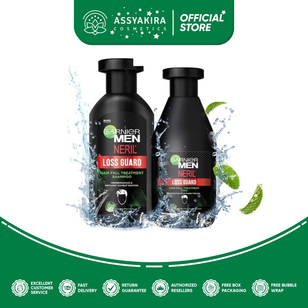 Garnier Men Neril Perawatan Lengkap Pria Untuk Rambut Rontok (Shampoo &amp; Tonic Rambut) 200ml