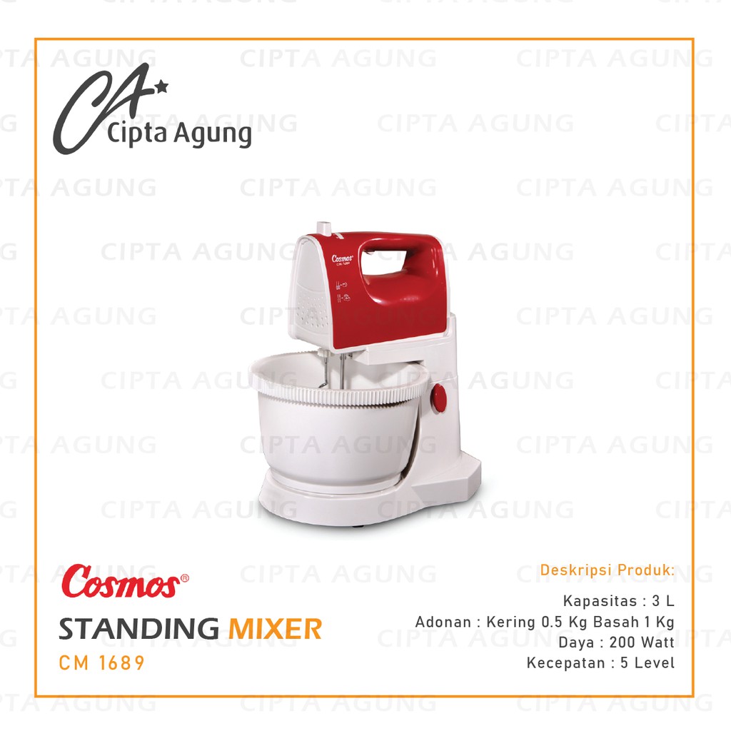 Jual STAND MIXER STANDING MIXER COSMOS 3 L CM 1689 CM1689 Shopee