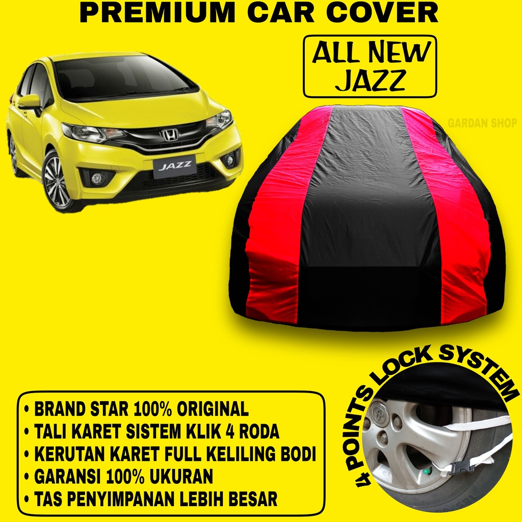 Body Cover ALL NEW JAZZ Sarung Warna MERAH Penutup Bodi Mobil Jazz GD GE GK Bahan Waterproof FNew