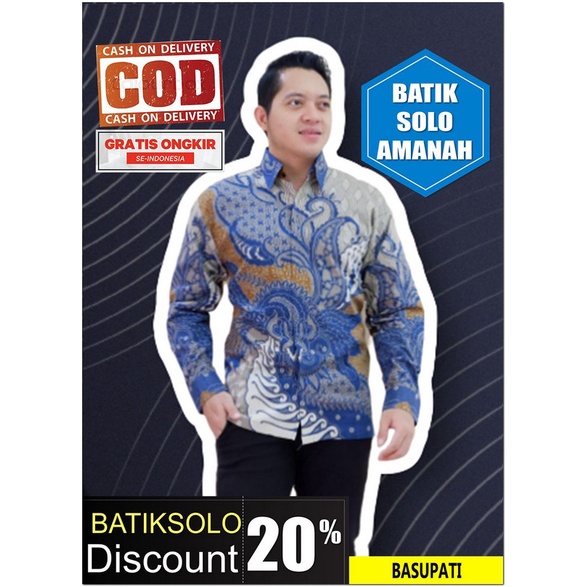 ATASAN BATIK PREMIUM KEMEJA BATIK SOLO Lengan Pendek Lapis Furing Asmara Parang Kupu MLIWIS MARRON D