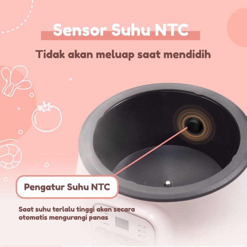 Emily - Slow Cooker Purple Claypot 0.8L  (tanah liat)