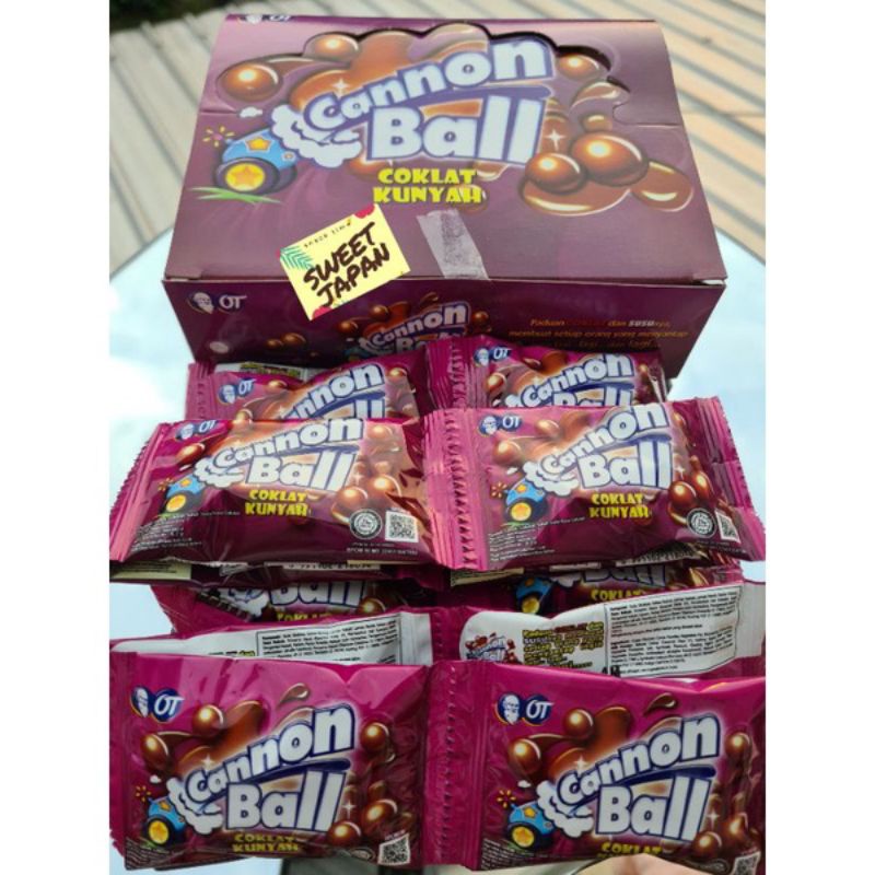 CANNON BALL ISI 24 PCS coklat chewy -makanan ringan-cemilan coklat-cemilan