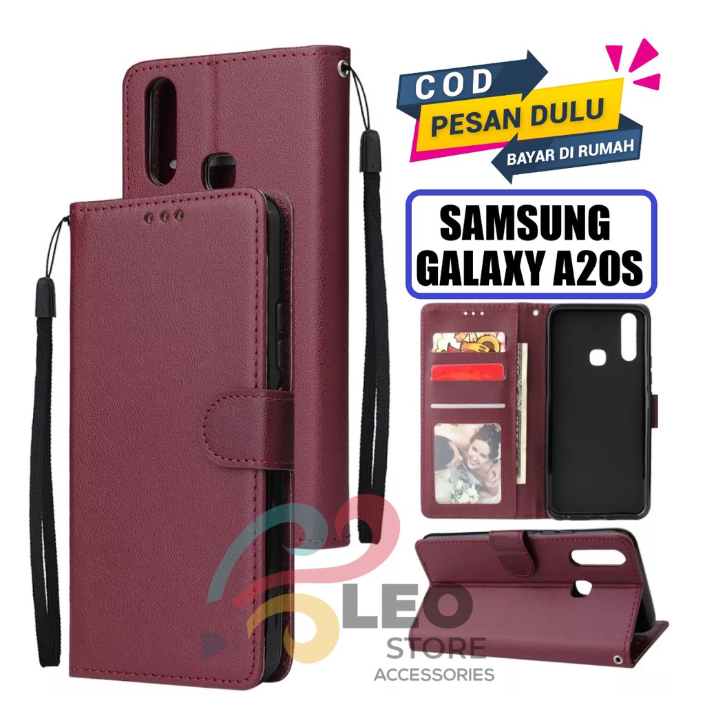 DOMPET HP UNTUK SAMSUNG A20S (2019) NEW LEATHER FLIP CASE SAMSUNG A20S (2019) NEW