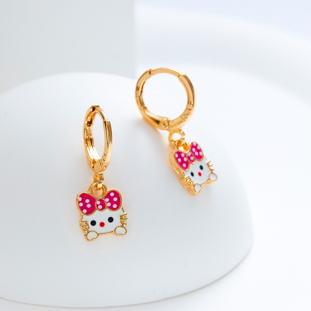Hyl Jewelry 227E Anting Titanium Anak Anti Karat Karat Dan Luntur Tidak Selamanya Emas Bayi Muda Asl