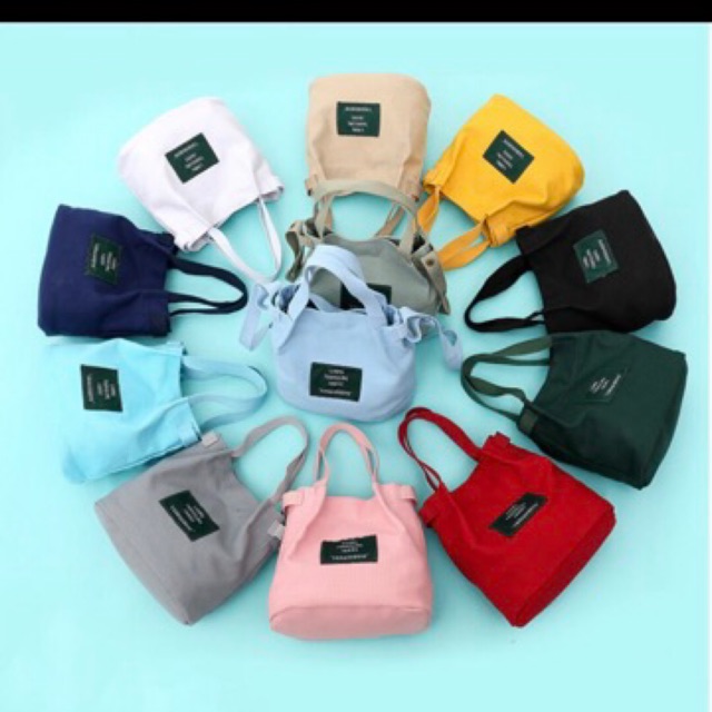 TAS CANVAS / TAS IMPORT / TAS TOTE BAG WANITA / TAS MURAH / TAS SELEMPANG / MINI TOTEBAG ALICE