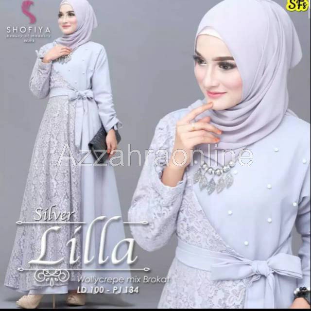 Baju Gamis Wanita Terbaru Model Pesta Kekinian Ceruty Polos Kaffa Size M L XL XXL Busui Syar'i