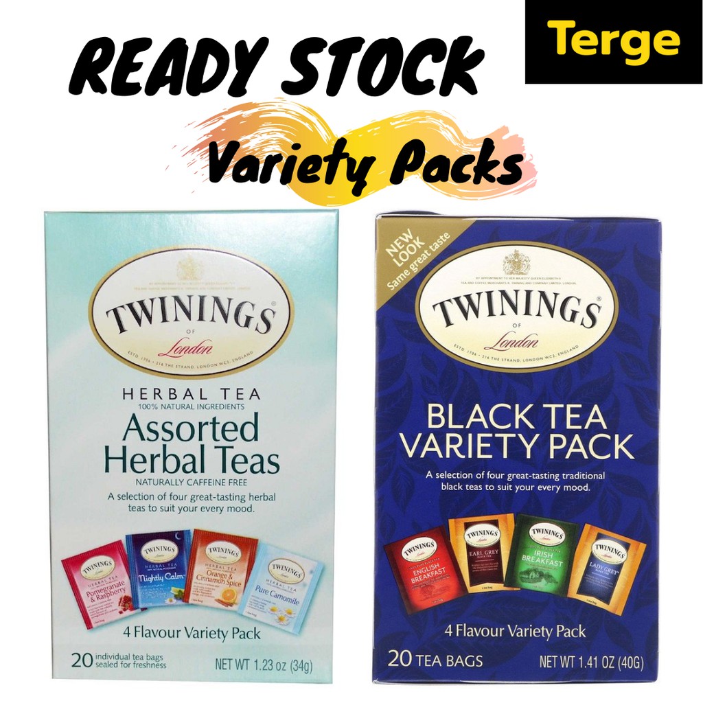 

Twinings Assorted Herbal Teas Black Tea Variety Pack 20 Tea Bags