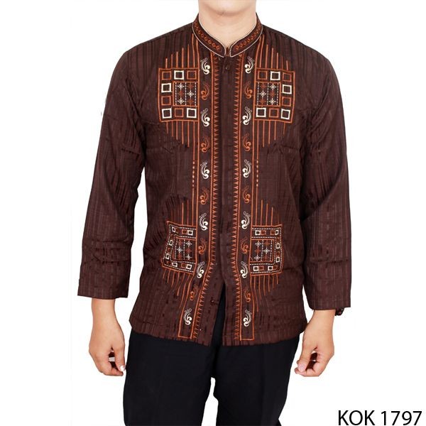 Koko Shirts For Men Katun Coklat – KOK 1797