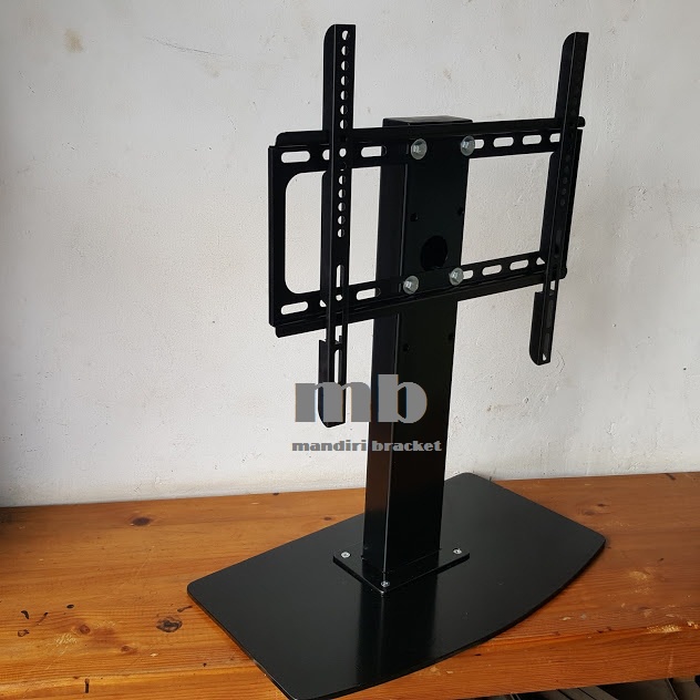 Bracket TV stand meja custom 1 tiang ukuran 32"-55" |  vesa 400x400 | 200x200