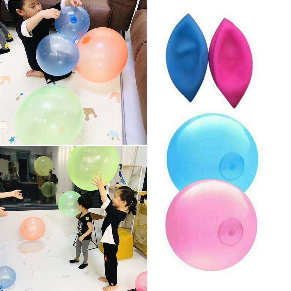 Needway  Soft Wubble Bubble Balls Transparent Kids Play Outdoor Balls Inflatable Durable Rubber Outside Super Amazing Sports Balloons