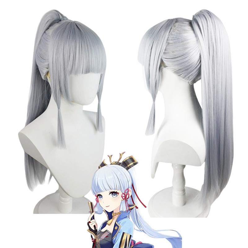 LOL-62 wig kamisato ayaka genshin rambut palsu cosplay