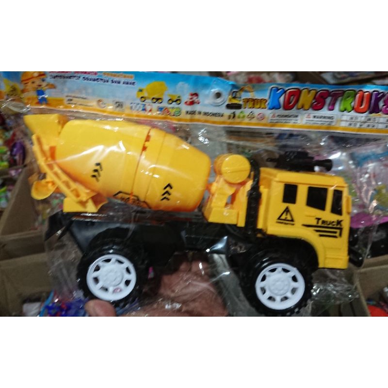 AJ AK 04 Mainan Mobil Konstruksi Truk Molen/ Mobil Truk Mixer/ Mainan Truk Molen Besar Murah