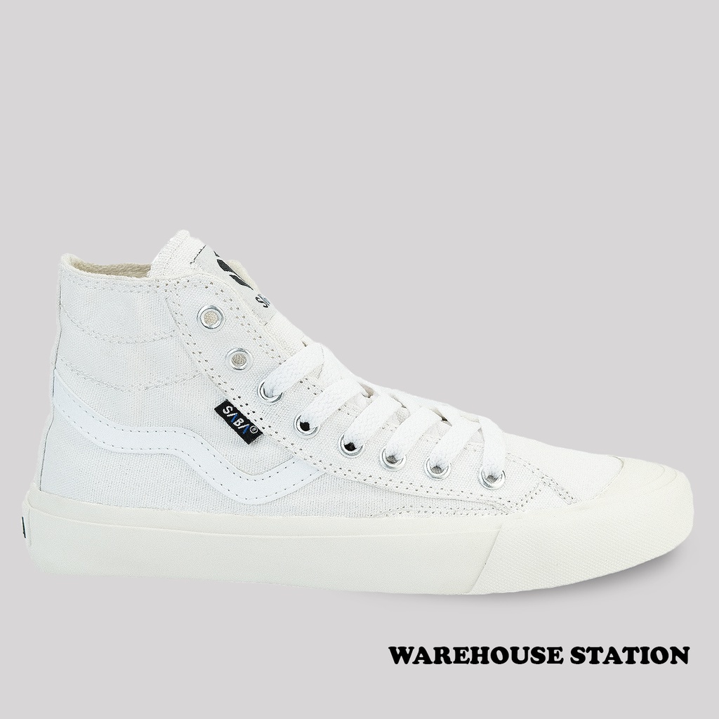 SABA Veloz High All White - Sepatu Sneakers Casual Pria Wanita