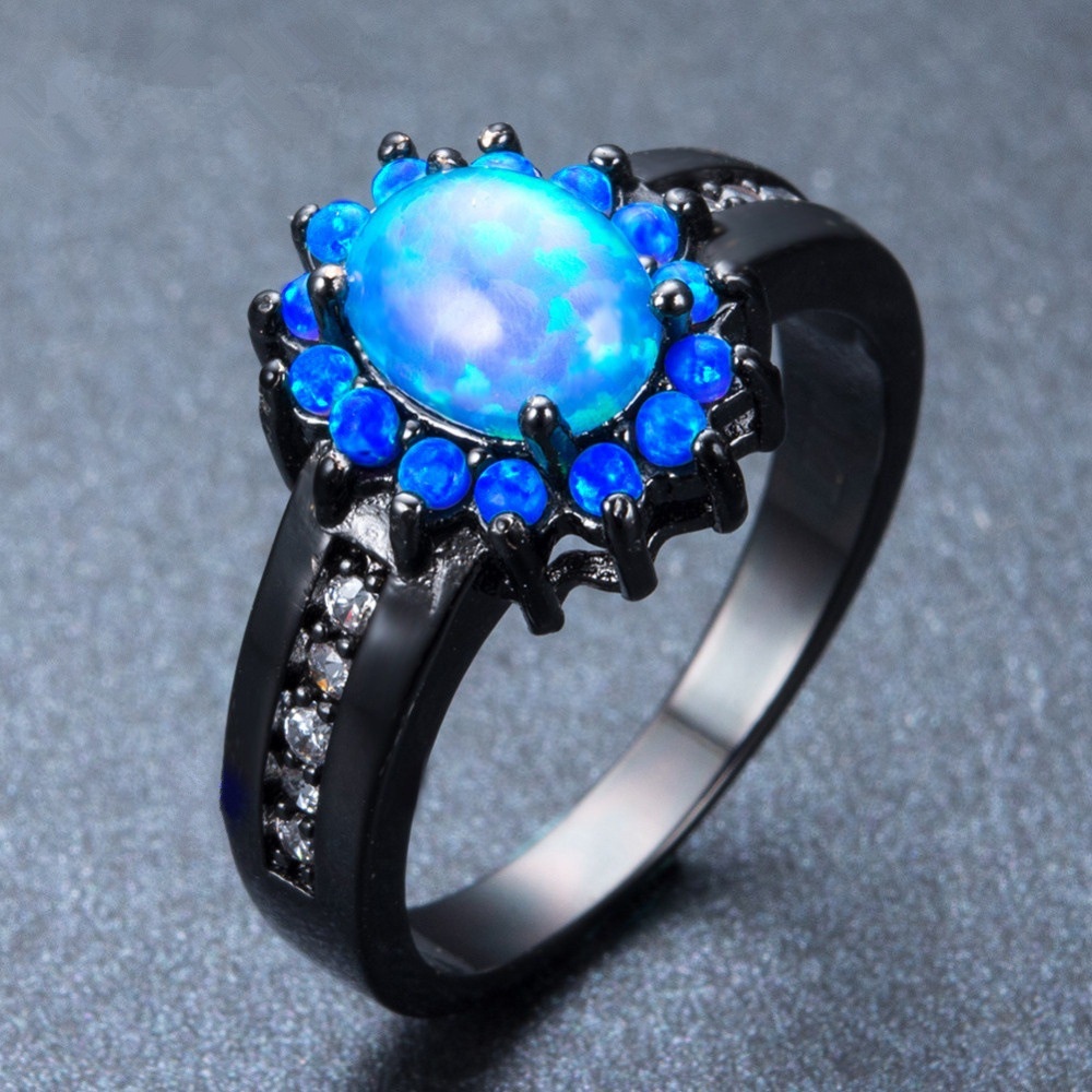 New jewelry European and American fashion opal diamond ring for women