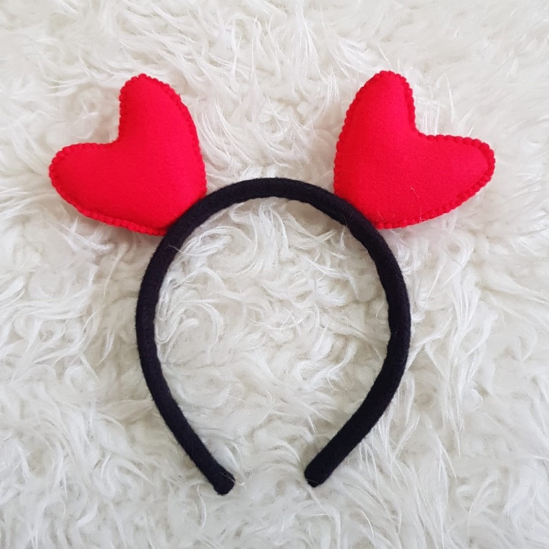 Bando Love Valentine Aksesoris Hati Bando Valentine kostum Love