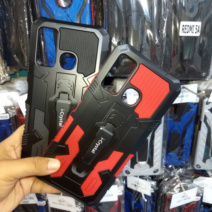 Infinix Note 10 Pro Hot 10s 11 10 9 Play Smart 5 4 Hard Case Robot i-Crystal With Belt Clip NEW Phantom Casing