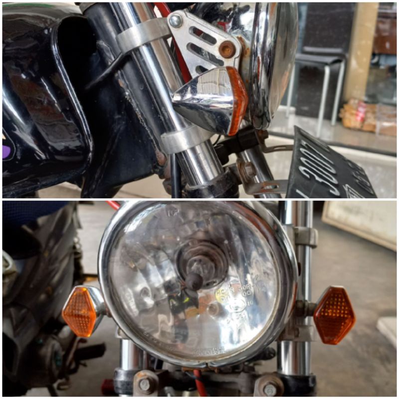 Lampu Sein CB Besi Palu Kotak Bulat Diamond Reting CB Reteng GL Megapro Tiger Herex