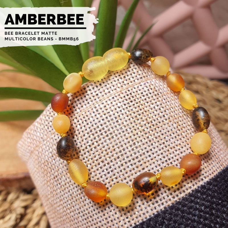 Gelang Amber TERFAVORIT Anak Premium Matte Multicolor Beans BMB56 By Amber Bee