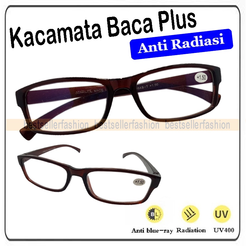 New Trend Lensa Plus (+) Anti Radiasi Blueray untuk Pria Wanita +1.00 s/d +3.00 Kacamata Plus Kaca mata Rabun Dekat Reading Glasses