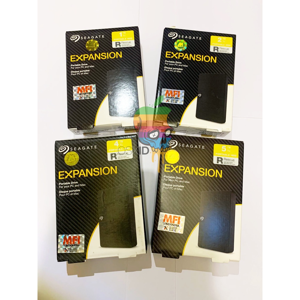 SEAGATE Expansion 1TB/1.5TB/2TB/3TB/4TB/5TB - External Hardisk HDD - Garansi Resmi - MFI