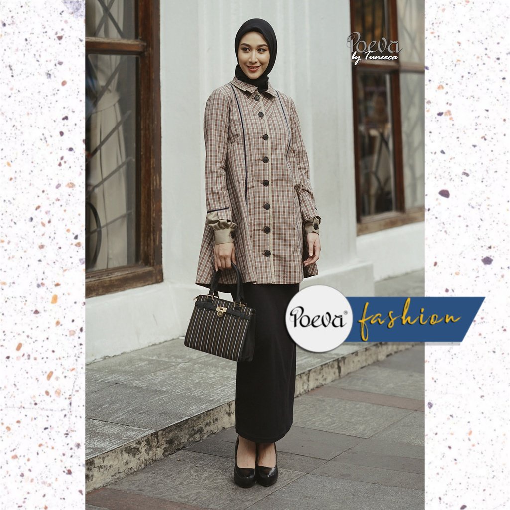 Kemeja Wanita / Kemeja Kerja POEVA / Atasan Wanita POEVA Taleetha