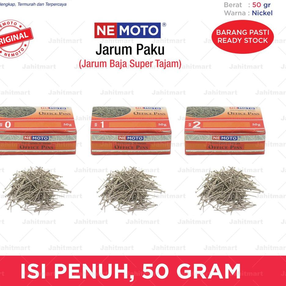 

[HARGA RESELLER] Jarum Paku / Jarum Office Pins "NEMOTO" No 0, 1, 2