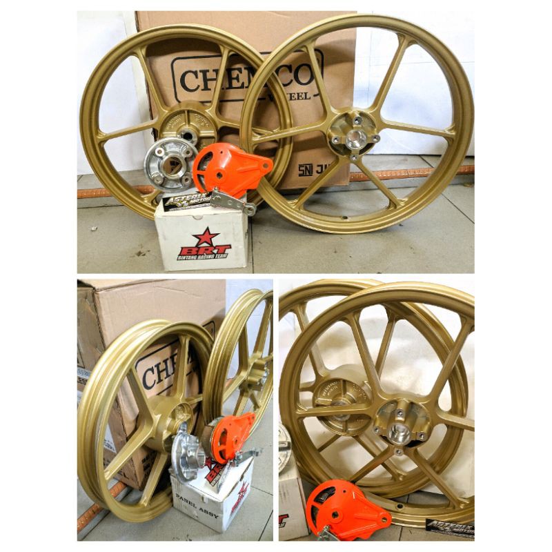 Velg.pelek BRT chemco Jupiter Z.F1ZR.warna gold.silver&Blue .160/185