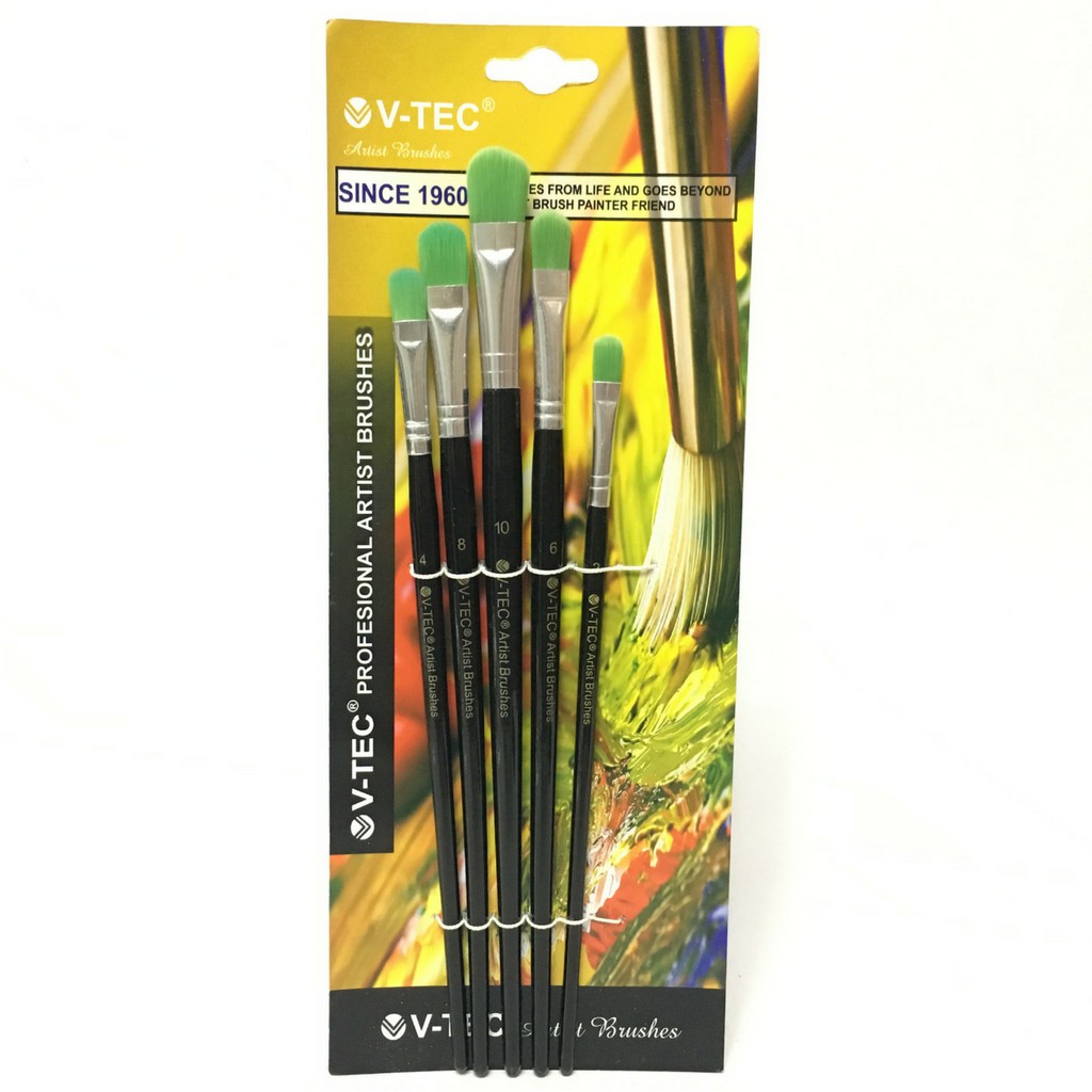 

Kuas Lukis V-TEC Profesional Artist Brushes 5 in 1 - 9033