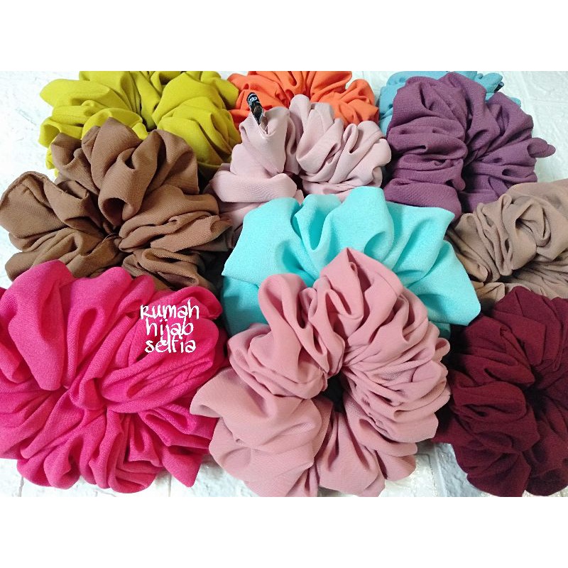 IKAT RAMBUT SCRUNCHIE CEMOL HIJAB MURAH BAHAN WOLFIS