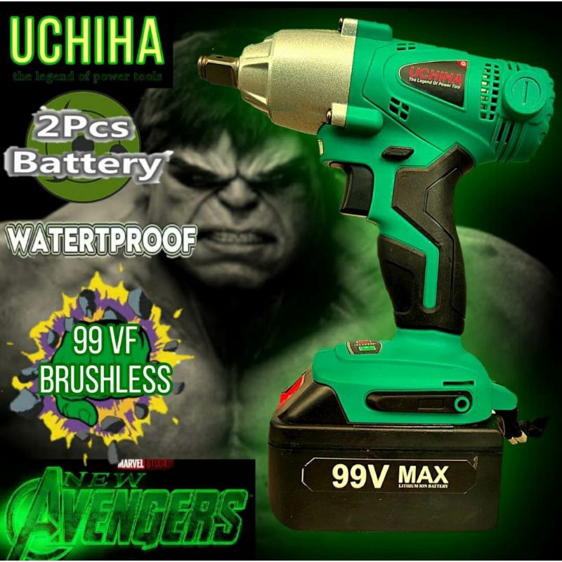 Mesin pembuka baut uchiha type 99vf ban roda mobil CVT motor impact wrench Impek