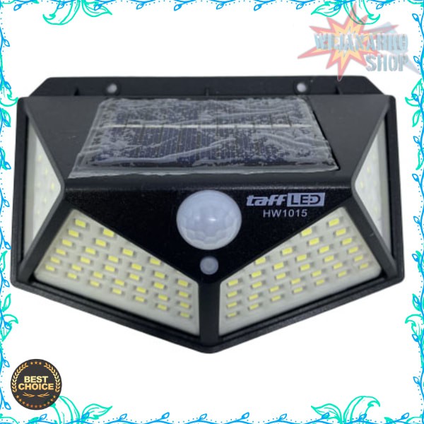 TaffLED Lampu Taman Solar Panel Sensor Gerak Outdoor 100 LED - HW1015 - Black PRT11