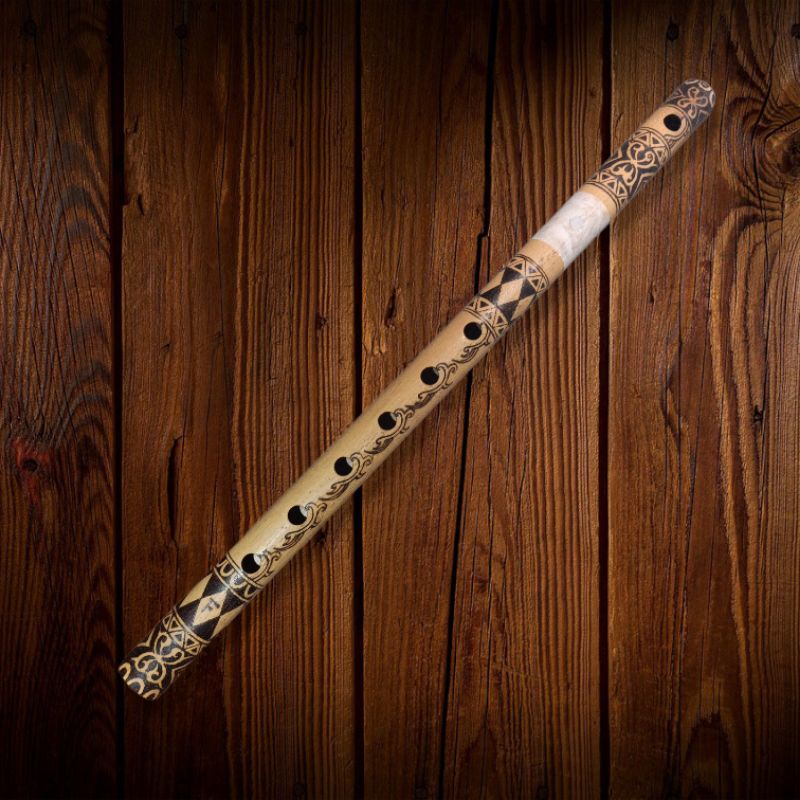 Seruling Bambu Batak Toba Motif Gorga - Sulim Batak - Sulim Gorga