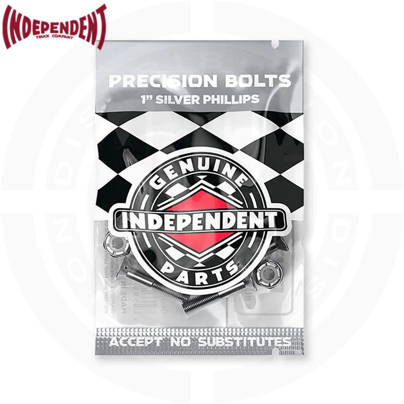 INDEPENDENT Genuine Parts 1in Phillips Hardware Skateboard Black/Silver Pk/8 (6 Black &amp; 2 Silver)