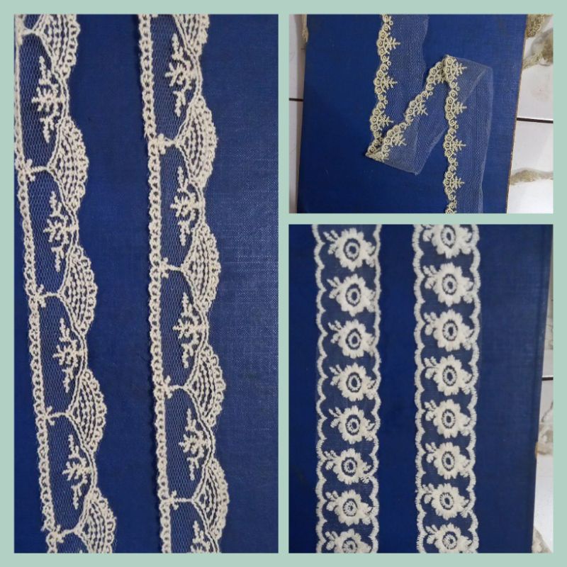 Renda tile broken white 3-4cm.harga meteran