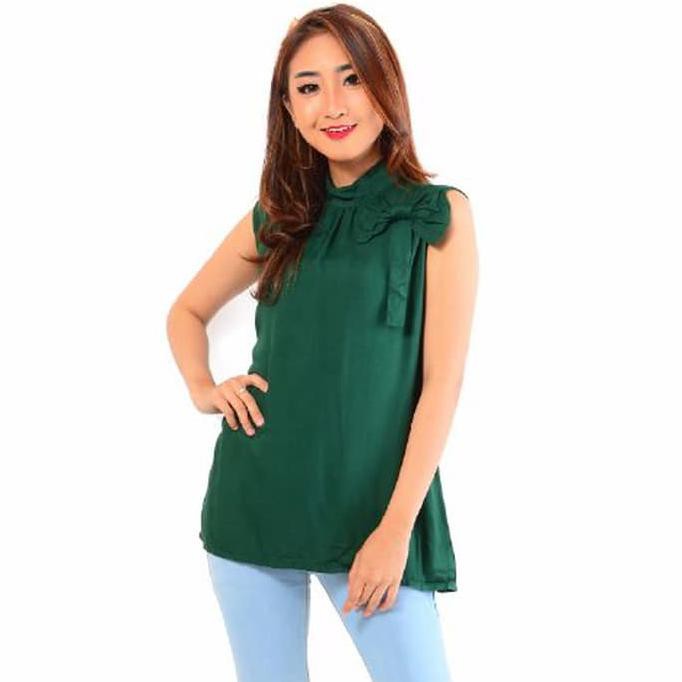 Baru Blouse Desi Hijau Botol Sw Blouse Wanita Rayon Bangkok Hijau | Cheapyshop30