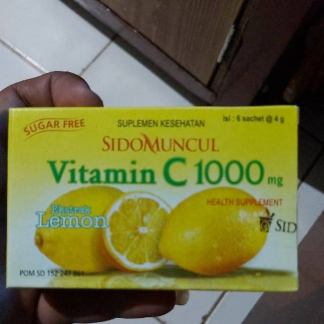 

VITACIMIN C 1000 mg SIDOMUNCUL satu box isi 6 sachet